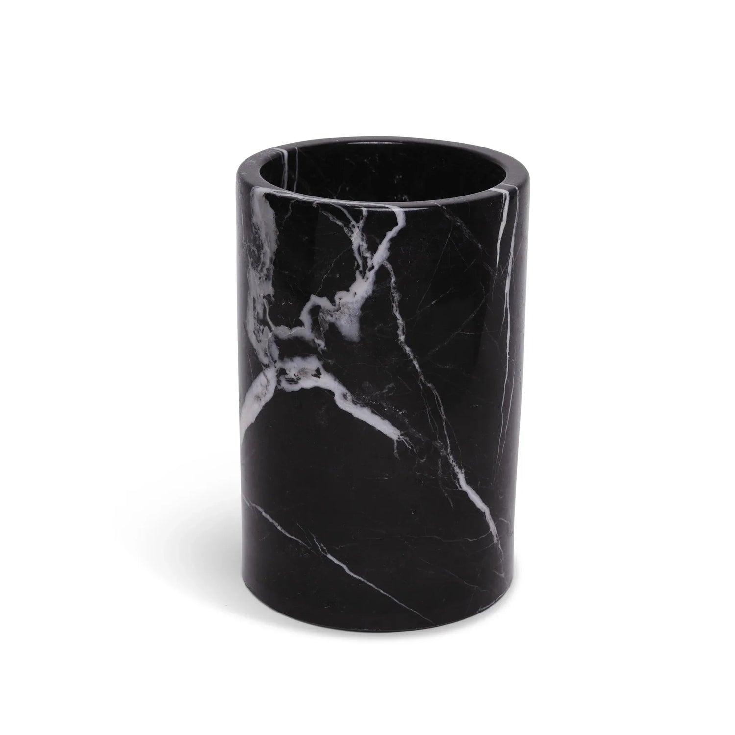 Marmorvas/Vinkylare Svart Ø12×18 cm
