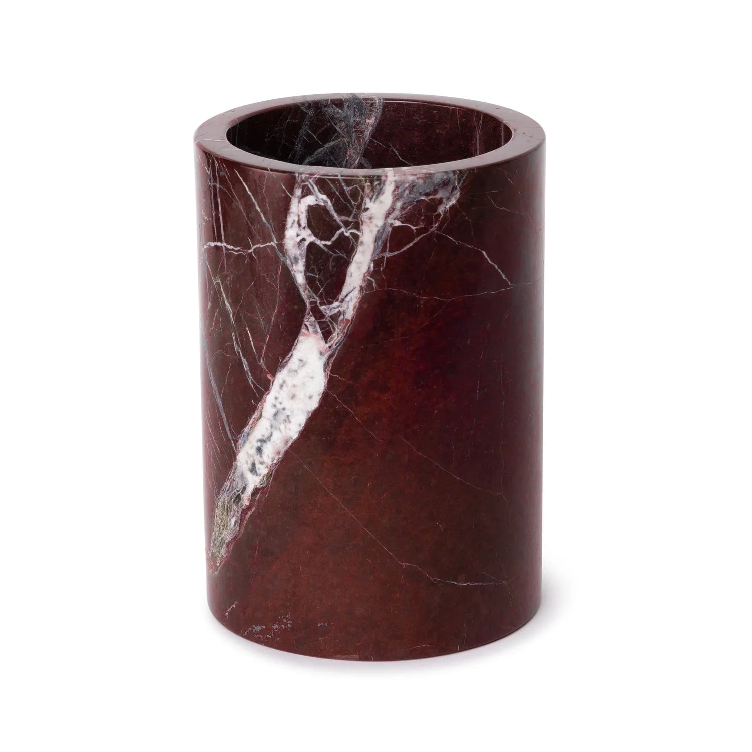 Marmorvas/Vinkylare Röd Ø12×18 cm