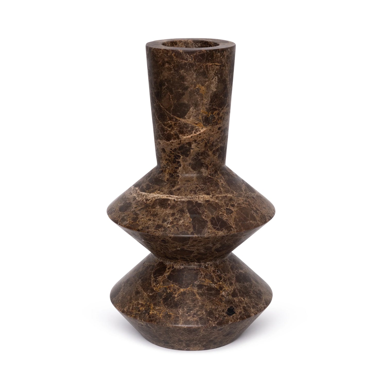 Rhombus Vas Dark Emperador H35 cm