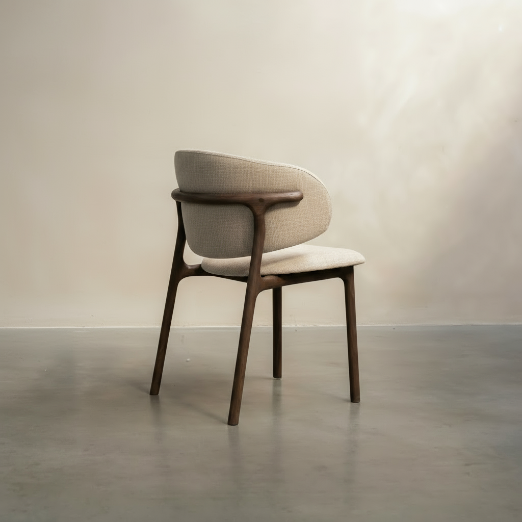 Nova matstol klädd – valnöt