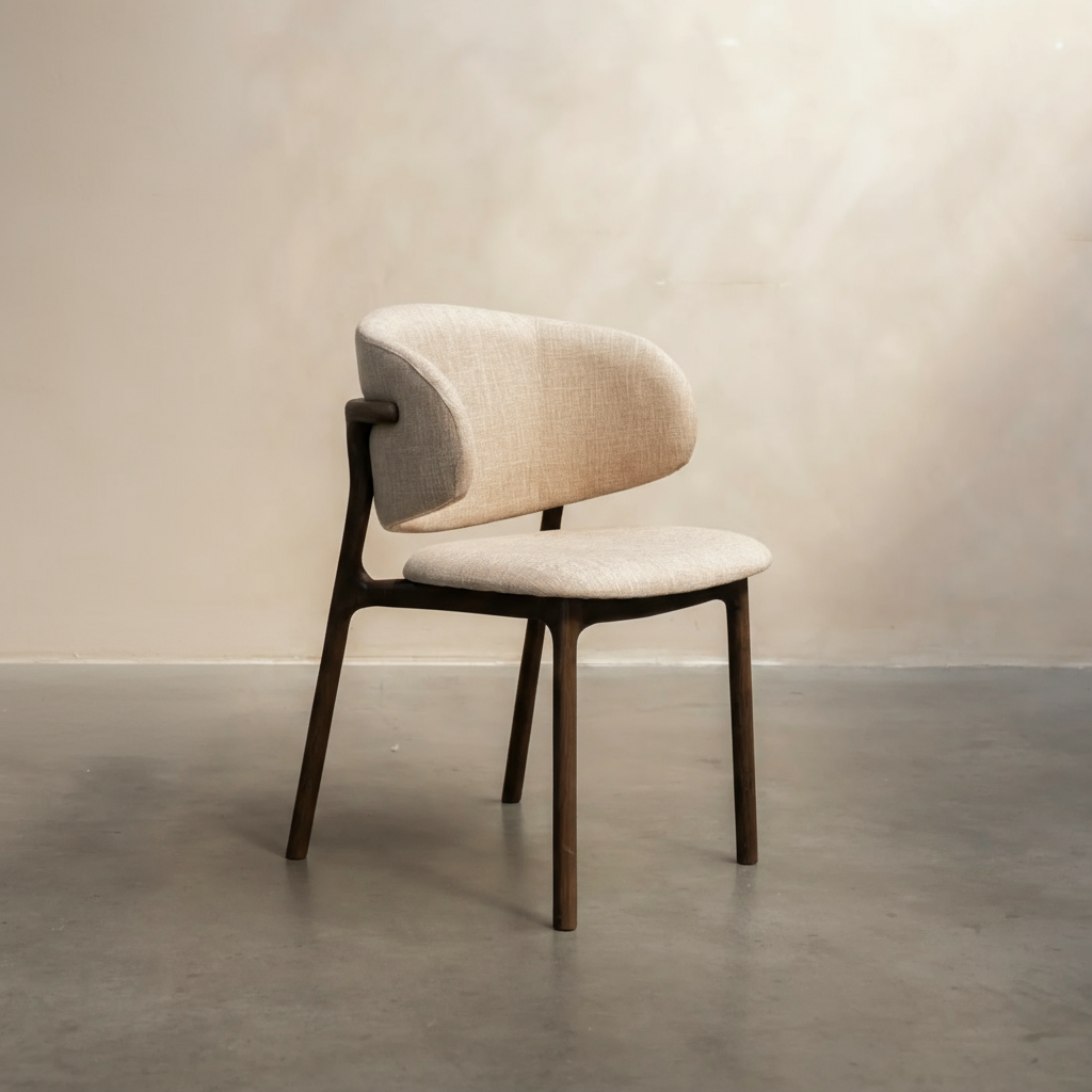 Nova matstol klädd – valnöt