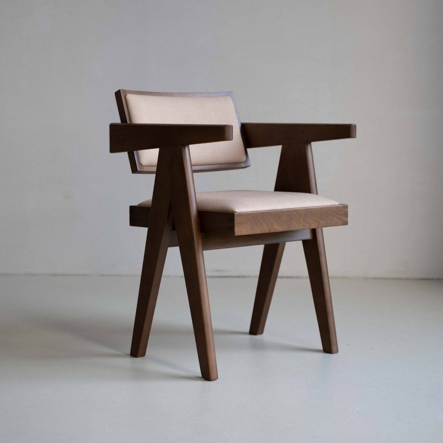 Pierre matstol rotting klädd – brun ek