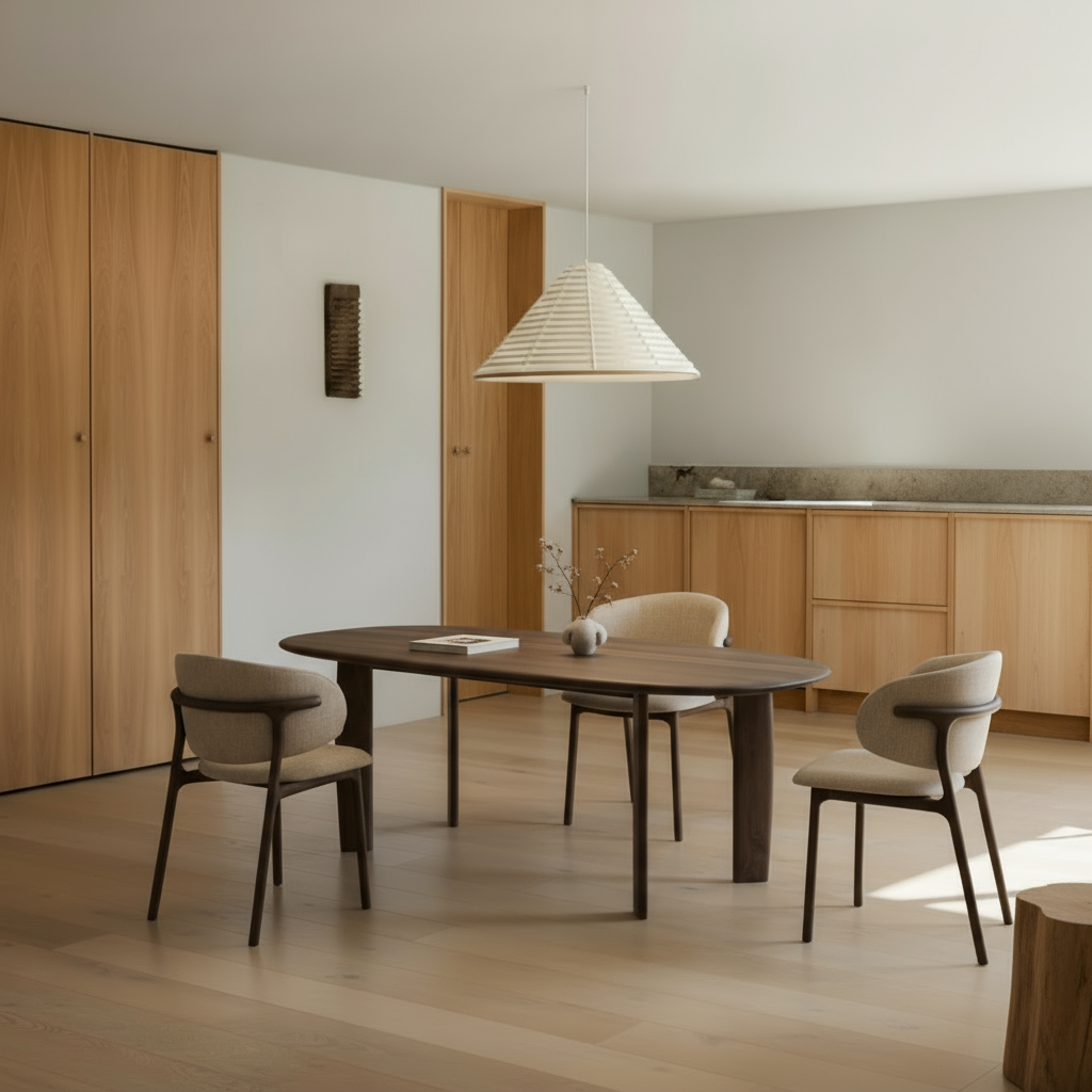 Nova matstol klädd – valnöt